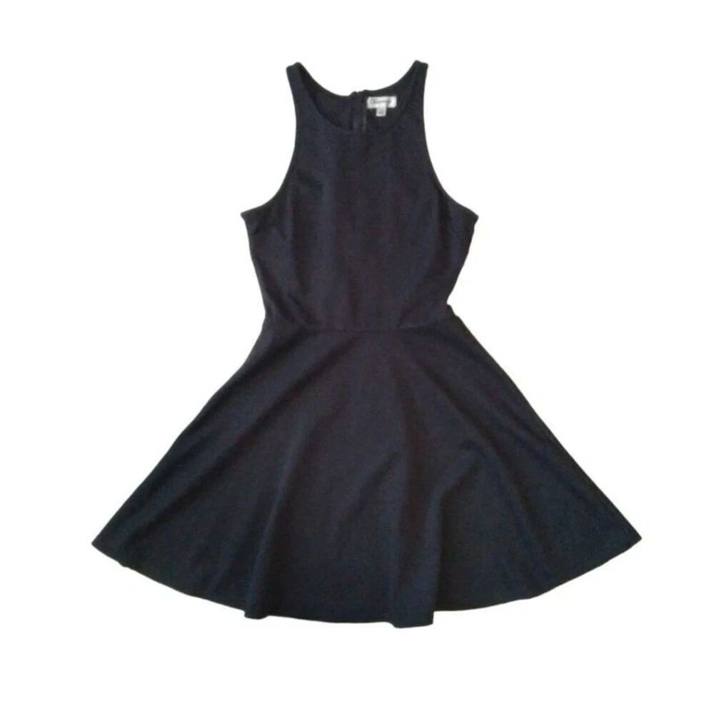 Olsenboye Juniors Black Sleeveless Halter Fit and Flare Mini Skater Dress Size 5